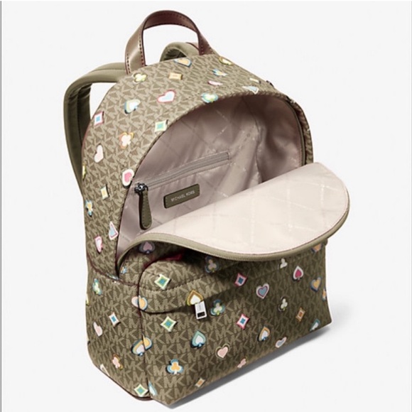 Michael Kors Slater Medium Printed Signature Logo Backpack - Picture 3 of 9